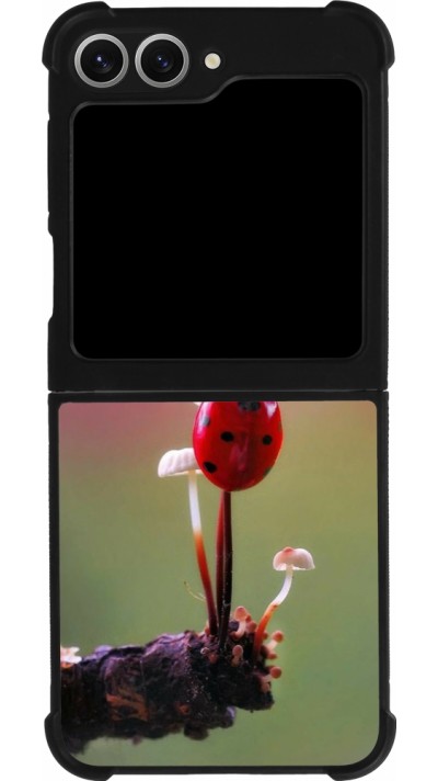Samsung Galaxy Z Flip6 Case Hülle - Silikon schwarz Ladybird on a mushroom Spring 2026