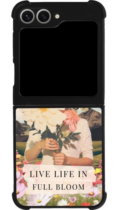 Samsung Galaxy Z Flip6 Case Hülle - Silikon schwarz Live life in full moon Spring 2026