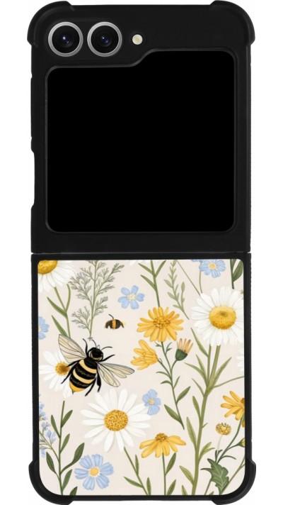 Samsung Galaxy Z Flip6 Case Hülle - Silikon schwarz Pattern bees Spring 2026