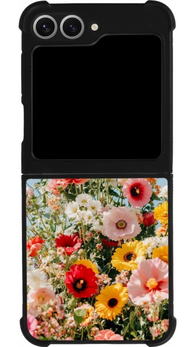 Samsung Galaxy Z Flip6 Case Hülle - Silikon schwarz Spring flowers Spring 2026