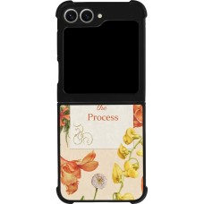 Coque Samsung Galaxy Z Flip6 - Silicone rigide noir Trust the process Spring 2026