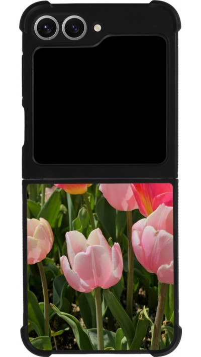 Samsung Galaxy Z Flip6 Case Hülle - Silikon schwarz Tulips Spring 2026