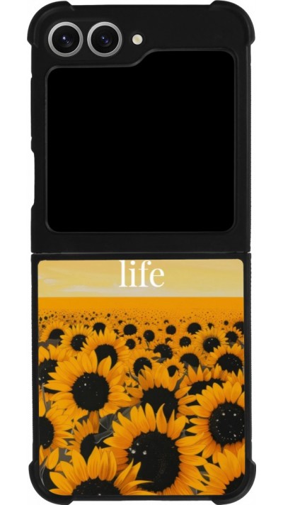 Coque Samsung Galaxy Z Flip6 - Silicone rigide noir Summer 2026 Enjoy your life
