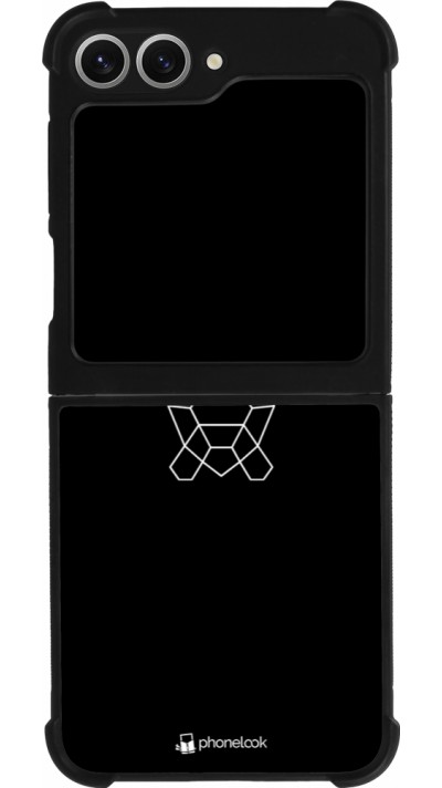 Samsung Galaxy Z Flip6 Case Hülle - Silikon schwarz Turtles lines on black