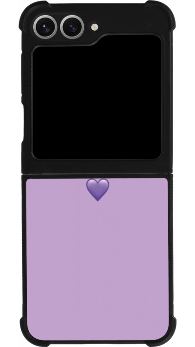 Samsung Galaxy Z Flip6 Case Hülle - Silikon schwarz Valentine 2023 purpule single heart