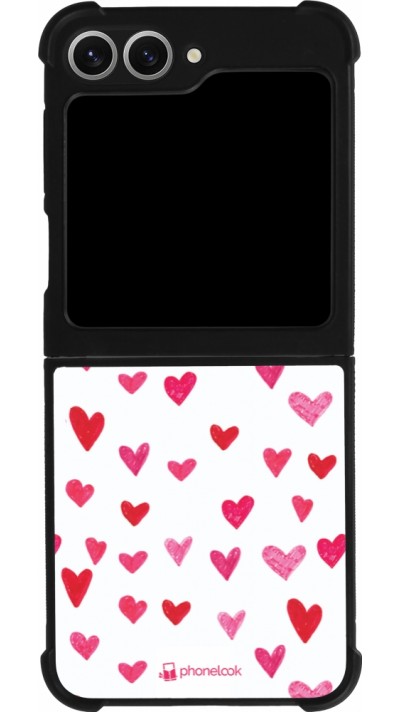 Samsung Galaxy Z Flip6 Case Hülle - Silikon schwarz Valentine 2022 Many pink hearts