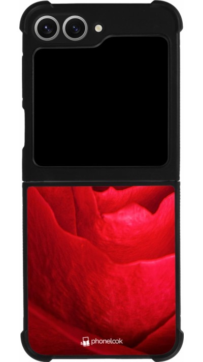 Samsung Galaxy Z Flip6 Case Hülle - Silikon schwarz Valentine 2022 Rose