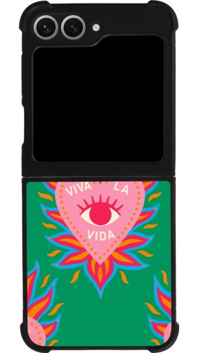 Samsung Galaxy Z Flip6 Case Hülle - Silikon schwarz Viva la vida 2026