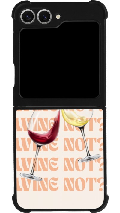 Coque Samsung Galaxy Z Flip6 - Silicone rigide noir Wine not