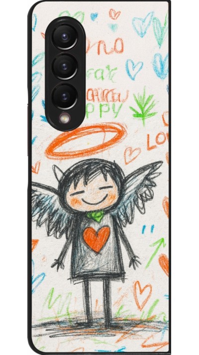 Coque Samsung Galaxy Z Fold3 5G - Little Angel Sketch Love