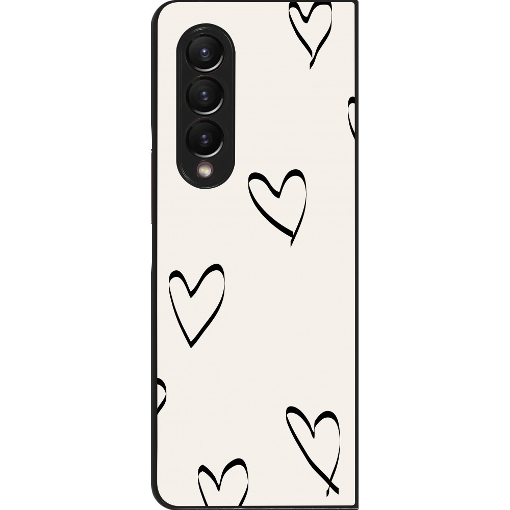 Samsung Galaxy Z Fold3 5G Case Hülle - Valentine 2023 minimalist hearts