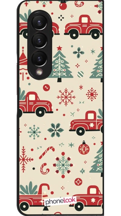 Samsung Galaxy Z Fold3 5G Case Hülle - Weihnachten 2024 Lkw Tanne