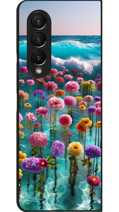 Coque Samsung Galaxy Z Fold4 - Flower sea waves