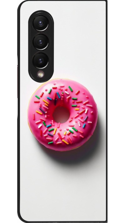 Samsung Galaxy Z Fold4 Case Hülle - Weisser Hintergrund, pinker Donut