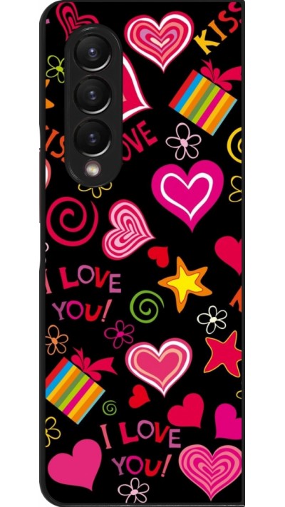 Samsung Galaxy Z Fold4 Case Hülle - Valentine 2023 love symbols