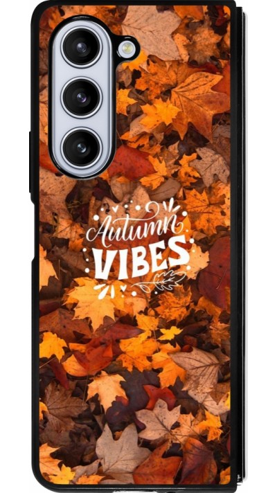 Coque Samsung Galaxy Z Fold5 - Silicone rigide noir Autumn 25 Autumn vibes