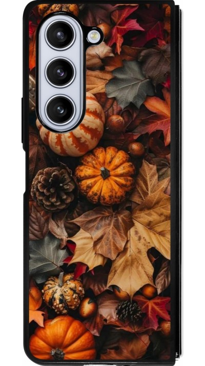 Coque Samsung Galaxy Z Fold5 - Silicone rigide noir Autumn 25 Pumpkin