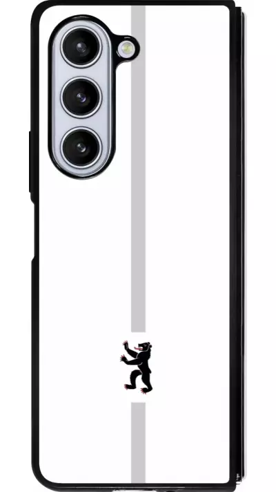 Coque Samsung Galaxy Z Fold5 - Silicone rigide noir Canton AI blanc