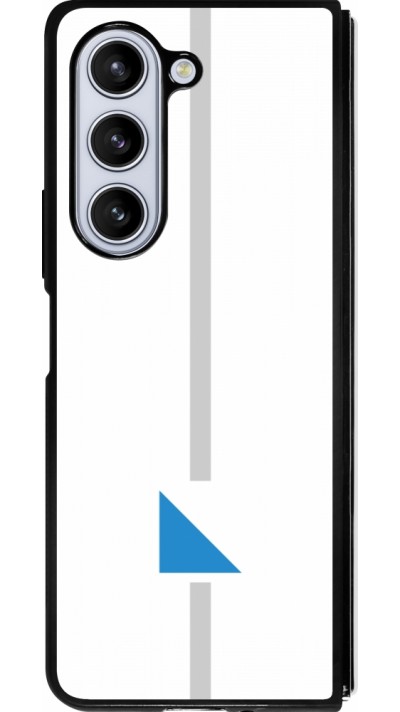 Coque Samsung Galaxy Z Fold5 - Silicone rigide noir Canton ZH blanc