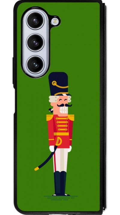 Samsung Galaxy Z Fold5 Case Hülle - Silikon schwarz Christmas 25 Nutcracker Green