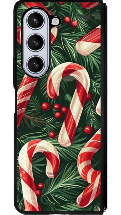Samsung Galaxy Z Fold5 Case Hülle - Silikon schwarz Christmas 25 Xmas Stick