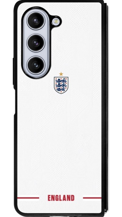 Coque Samsung Galaxy Z Fold5 - Silicone rigide noir Maillot de football Angleterre 2026 personnalisable