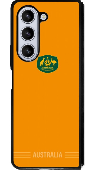 Coque Samsung Galaxy Z Fold5 - Silicone rigide noir Maillot de football Australie 2026 personnalisable