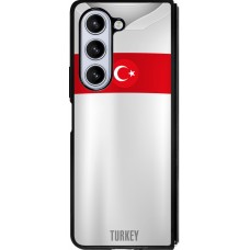 Samsung Galaxy Z Fold5 Case Hülle - Silikon schwarz Türkei personalisierbares Fussballtrikot