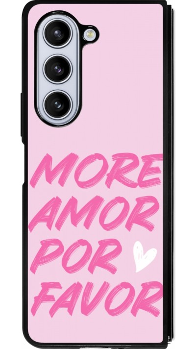 Samsung Galaxy Z Fold5 Case Hülle - Silikon schwarz More amor porfavor Samsung Galaxy Z Fold5 Case Hülle - Silikon schwarz More amor porfavor