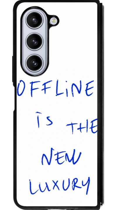 Coque Samsung Galaxy Z Fold5 - Silicone rigide noir Offline is the new luxury