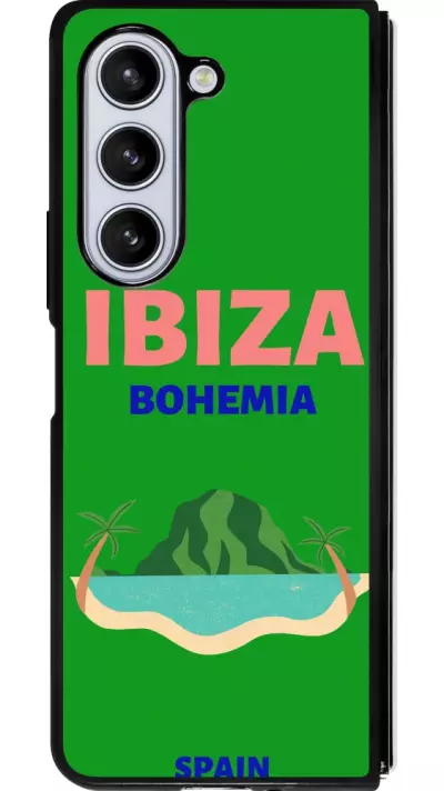 Coque Samsung Galaxy Z Fold5 - Silicone rigide noir Pop Summer Destination Ibiza