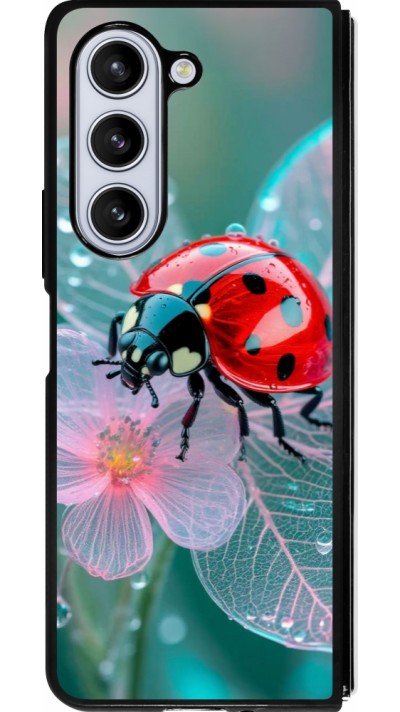 Coque Samsung Galaxy Z Fold5 - Silicone rigide noir Ladybird in bloom Spring 2026