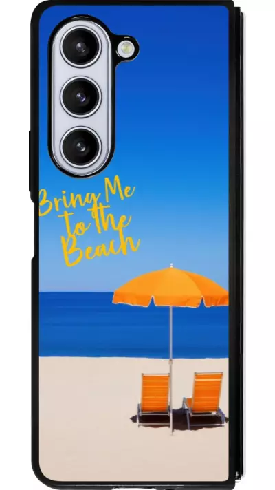 Coque Samsung Galaxy Z Fold5 - Silicone rigide noir Summer 2025 Bring me to the beach