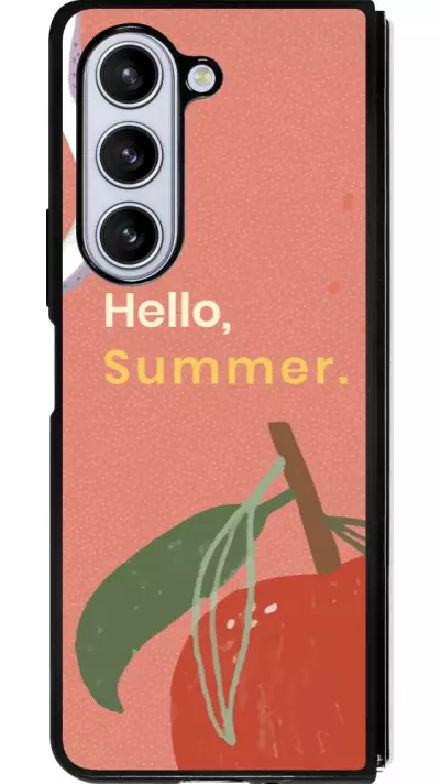 Coque Samsung Galaxy Z Fold5 - Silicone rigide noir Summer 2025 Hello summer