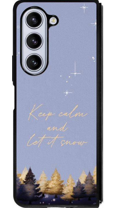 Samsung Galaxy Z Fold5 Case Hülle - Silikon schwarz Winter 25 Winter illustration of trees