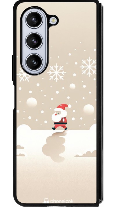 Samsung Galaxy Z Fold5 Case Hülle - Silikon schwarz Weihnachten 2023 Minimalistischer Weihnachtsmann Samsung Galaxy Z Fold5 Case Hülle - Silikon schwarz Weihnachten 2023 Minimalistischer Weihnachtsmann
