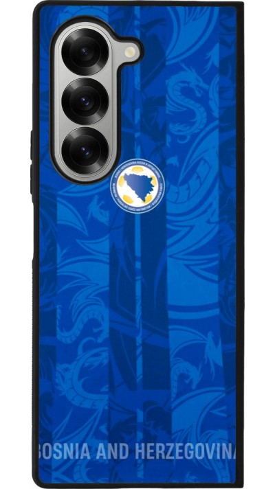 Coque Samsung Galaxy Z Fold6 - Silicone rigide noir Maillot de football Bosnie-Herzégovine 2026 personnalisable