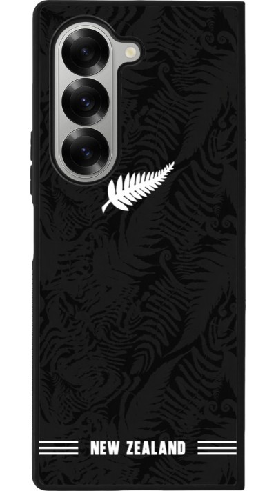 Coque Samsung Galaxy Z Fold6 - Silicone rigide noir Maillot de football Nouvelle-Zélande 2026 personnalisable