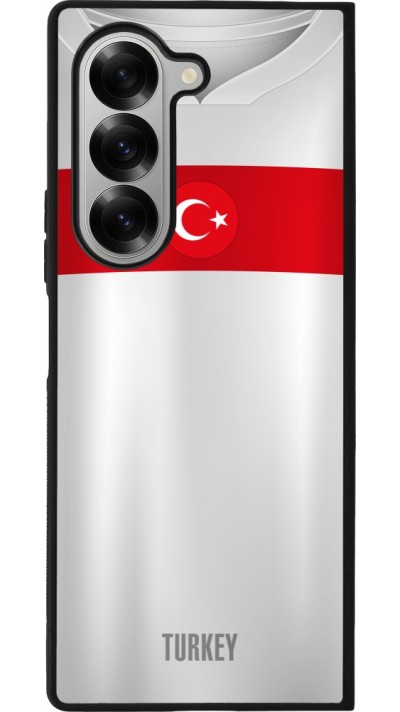 Samsung Galaxy Z Fold6 Case Hülle - Silikon schwarz Türkei personalisierbares Fussballtrikot