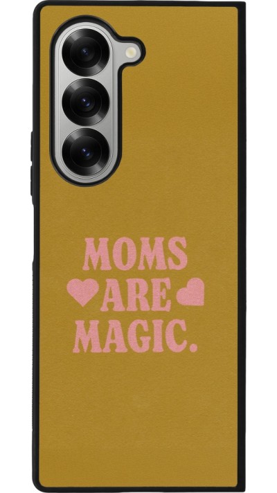 Coque Samsung Galaxy Z Fold6 - Silicone rigide noir Mom 2026 Are Magic