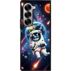 Samsung Galaxy Z Fold6 Case Hülle - Silikon schwarz VR SpaceCat Odyssee