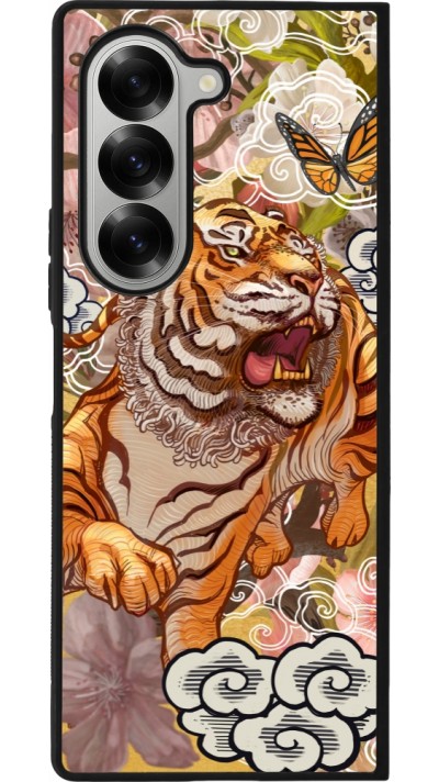 Samsung Galaxy Z Fold6 Case Hülle - Silikon schwarz Spring 23 japanese tiger