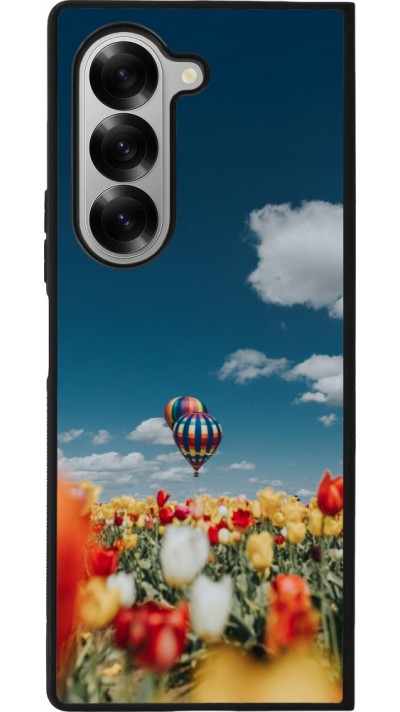 Coque Samsung Galaxy Z Fold6 - Silicone rigide noir Hot air balloon Spring 2026