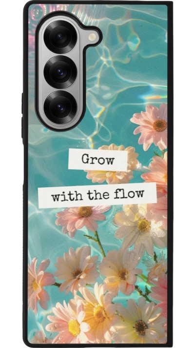 Samsung Galaxy Z Fold6 Case Hülle - Silikon schwarz Summer 2025 Grow with the flow