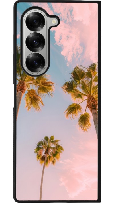 Samsung Galaxy Z Fold6 Case Hülle - Silikon schwarz Summer 2025 Palmiers