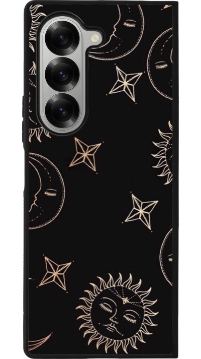 Samsung Galaxy Z Fold6 Case Hülle - Silikon schwarz Suns and Moons