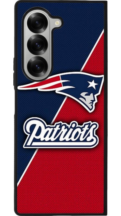 Coque Samsung Galaxy Z Fold6 - Silicone rigide noir Super Bowl 26 Patriots 1
