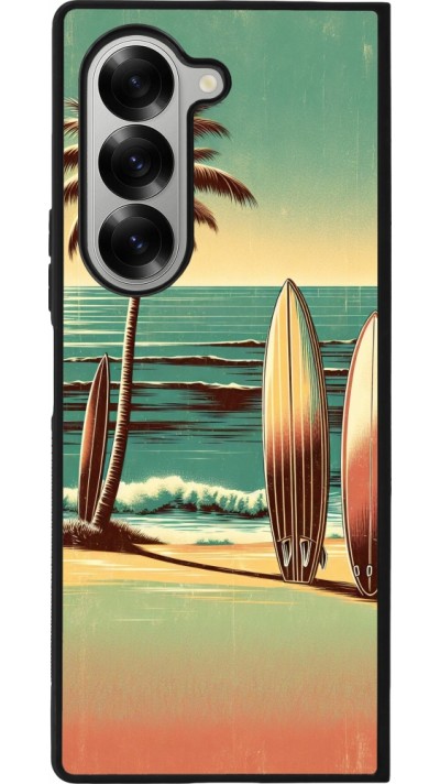 Samsung Galaxy Z Fold6 Case Hülle - Silikon schwarz Surf Paradise