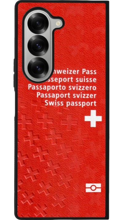 Samsung Galaxy Z Fold6 Case Hülle - Silikon schwarz Swiss Passport