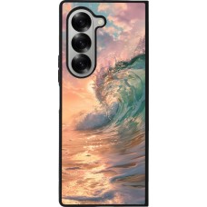 Samsung Galaxy Z Fold6 Case Hülle - Silikon schwarz Wave Sunset